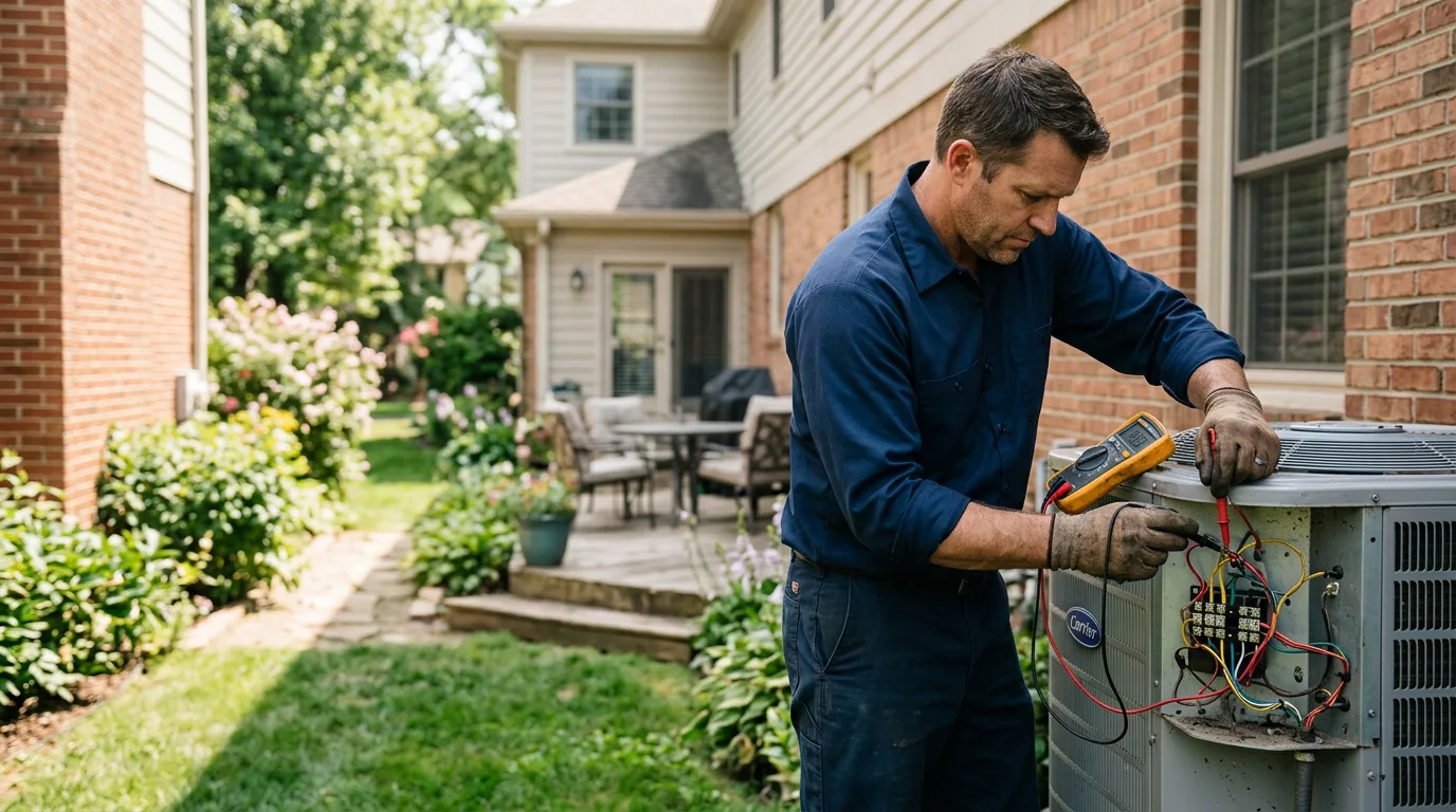 HVAC technician working near San Elizario, TX